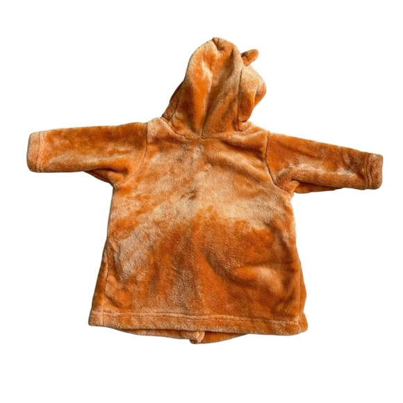 Hudson Baby Plush Orange Fox Bath Robe Fleece Belted Baby Boy Girl 0-9M - Picture 3 of 4